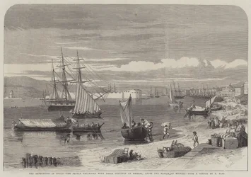 The Revolution in Sicily, the People Relanding with their Chattels at Messina, after the Battle of Melazzo